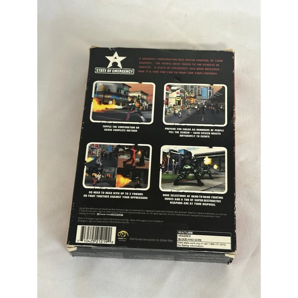 State of Emergency 1 PC Windows Game Complete With Disc And Manual